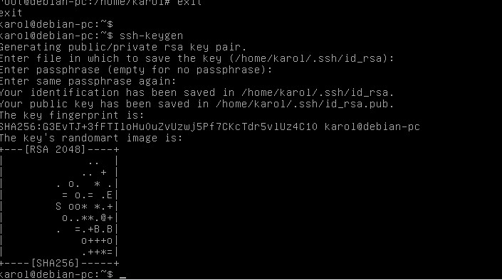 ssh-keygen result